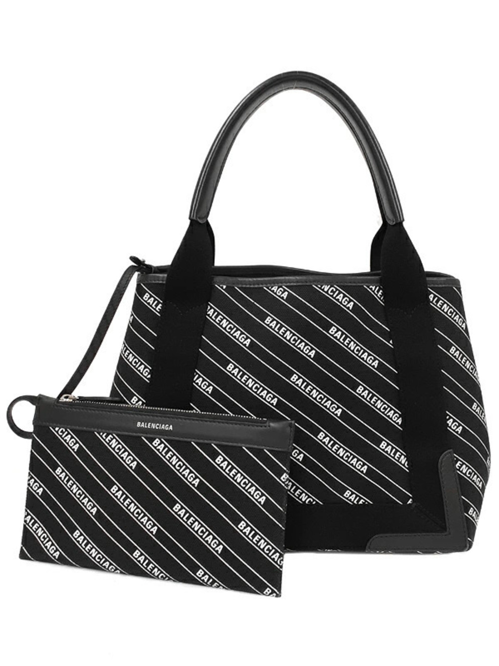 Balenciaga Navy Blue Cabas Tote Bag